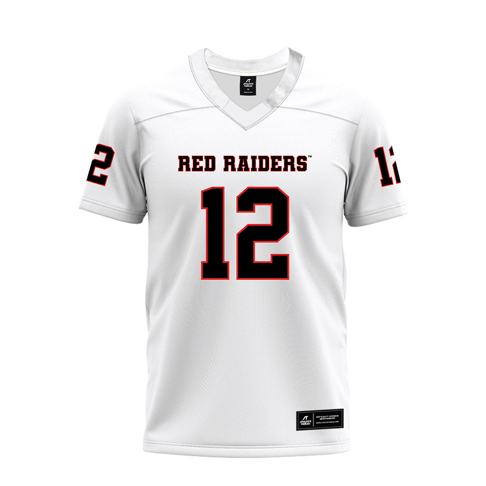 Texas Tech - NCAA Football : Marquez Varice Stevenson - White Premium Football Jersey-0