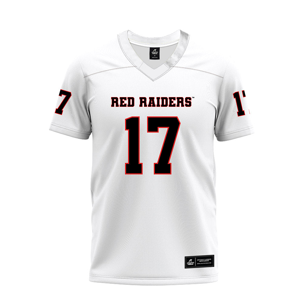 Texas Tech - NCAA Football : Peyton Morgan - White Premium Football Jersey-0