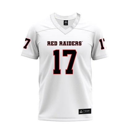 Texas Tech - NCAA Football : Peyton Morgan - White Premium Football Jersey-0