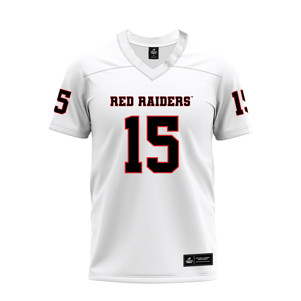 Texas Tech - NCAA Football : Oliver Miles III - White Premium Football Jersey-0