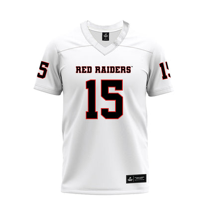 Texas Tech - NCAA Football : Oliver Miles III - White Premium Football Jersey-0