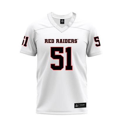 Texas Tech - NCAA Football : Jayden Cofield - White Premium Football Jersey-0