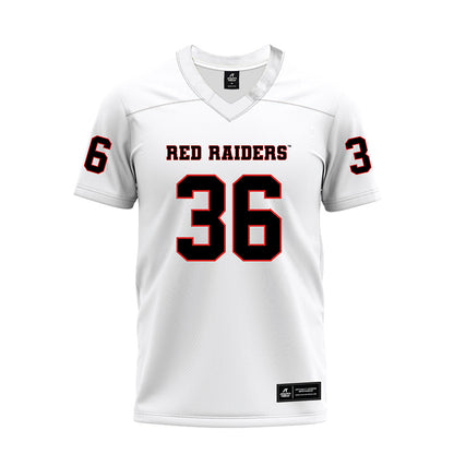 Texas Tech - NCAA Football : Justin Horne - White Premium Football Jersey-0