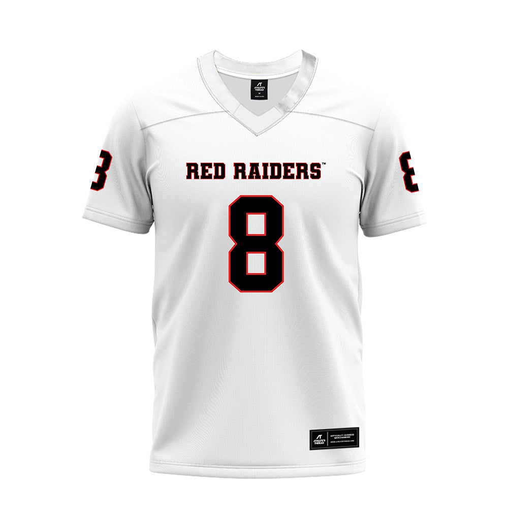 Texas Tech - NCAA Football : E'Maurion Banks - White Premium Football Jersey-0