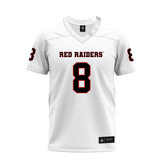 Texas Tech - NCAA Football : E'Maurion Banks - White Premium Football Jersey-0