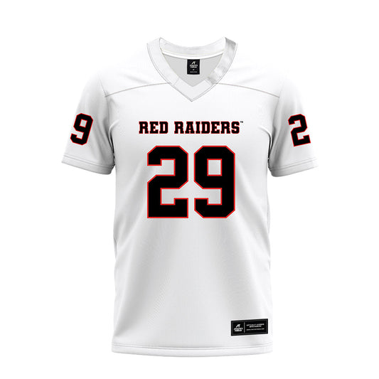 Texas Tech - NCAA Football : Chief Collins - White Premium Football Jersey-0