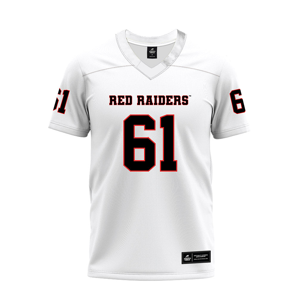 Texas Tech - NCAA Football : Connor Carty - White Premium Football Jersey-0