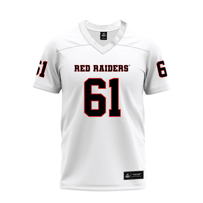 Texas Tech - NCAA Football : Connor Carty - White Premium Football Jersey-0