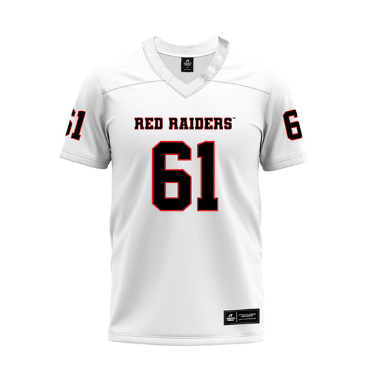 Texas Tech - NCAA Football : Connor Carty - White Premium Football Jersey-0