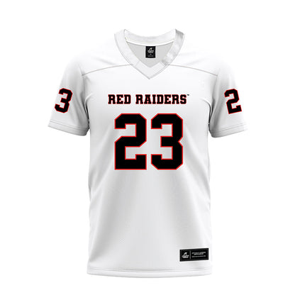 Texas Tech - NCAA Football : Adam Hill - White Premium Football Jersey-0