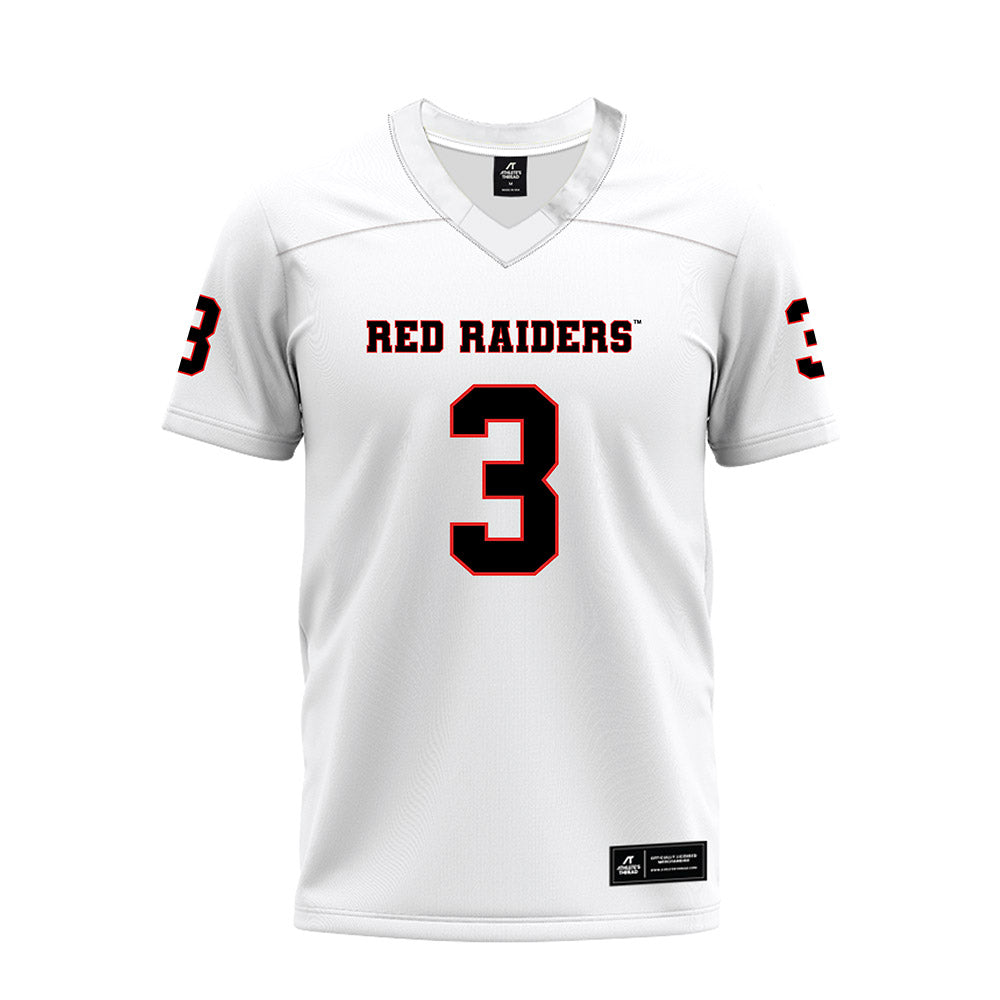 Texas Tech - NCAA Football : Bryce Ramirez - White Premium Football Jersey-0