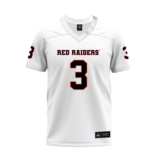 Texas Tech - NCAA Football : Bryce Ramirez - White Premium Football Jersey-0