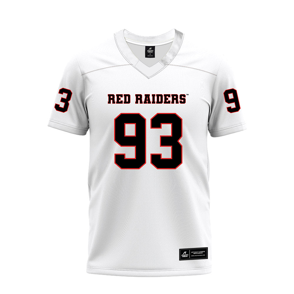 Texas Tech - NCAA Football : Dylan Singleton - White Premium Football Jersey-0