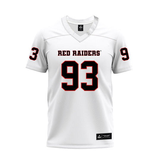 Texas Tech - NCAA Football : Dylan Singleton - White Premium Football Jersey-0