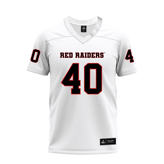 Texas Tech - NCAA Football : Wesley Smith - White Premium Football Jersey-0