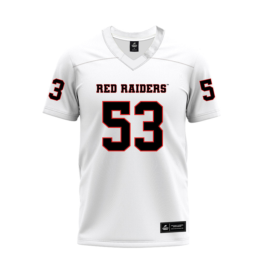 Texas Tech - NCAA Football : Holton Hendrix - White Premium Football Jersey-0