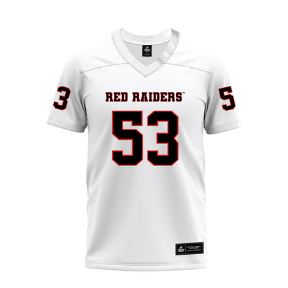 Texas Tech - NCAA Football : Holton Hendrix - White Premium Football Jersey-0