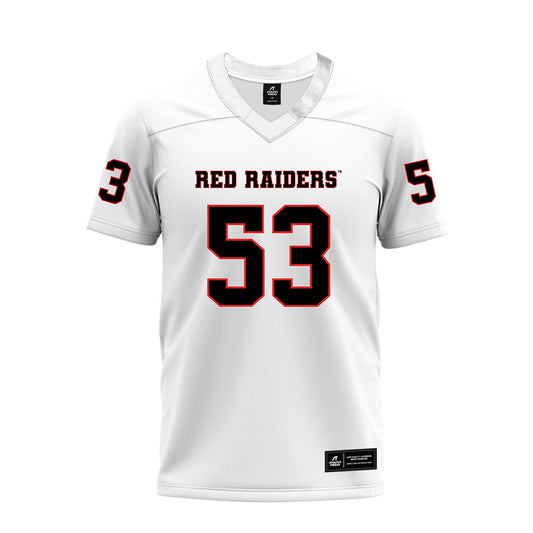 Texas Tech - NCAA Football : Holton Hendrix - White Premium Football Jersey-0