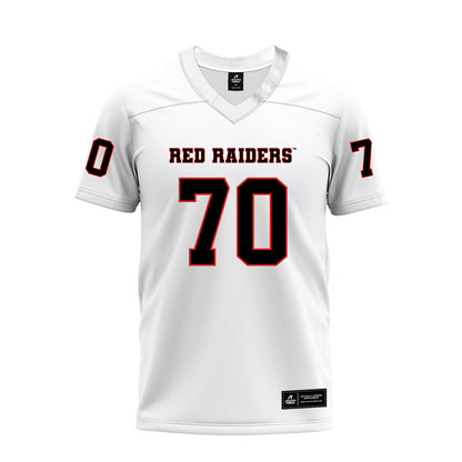 Texas Tech - NCAA Football : Jacob Ponton - White Premium Football Jersey-0