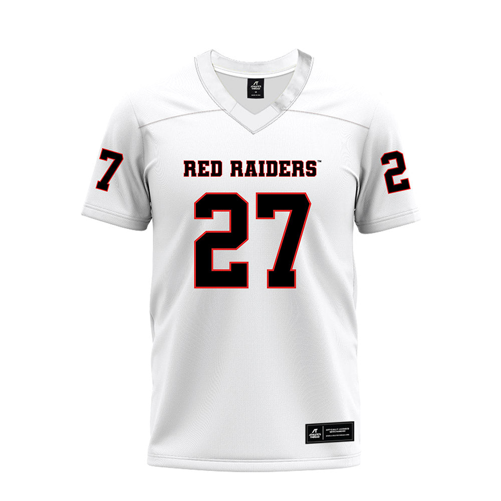 Texas Tech - NCAA Football : Upton Bellenfant - White Premium Football Jersey-0