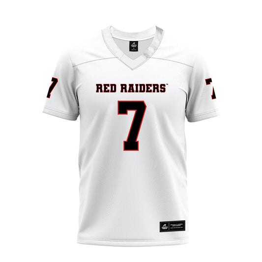 Texas Tech - NCAA Football : Brenden Jordan - White Premium Football Jersey-0