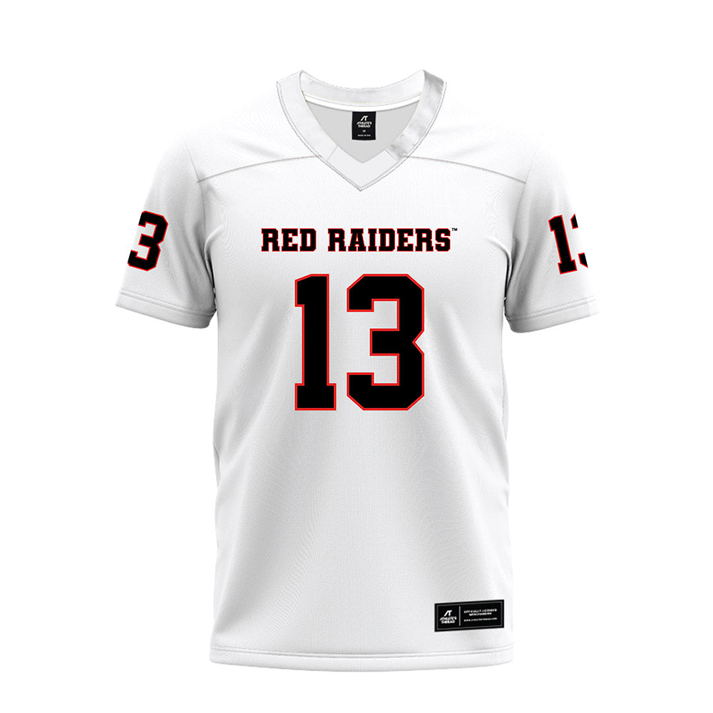 Texas Tech - NCAA Football : Ben Roberts - White Premium Football Jersey-0