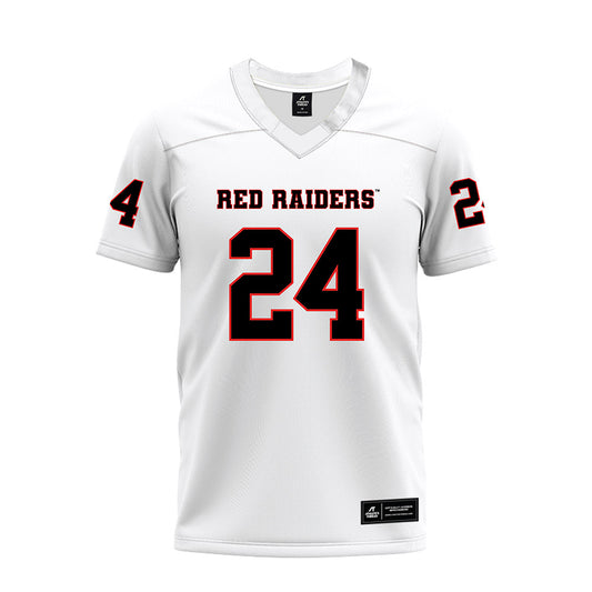 Texas Tech - NCAA Football : Malik Esquerra - White Premium Football Jersey-0