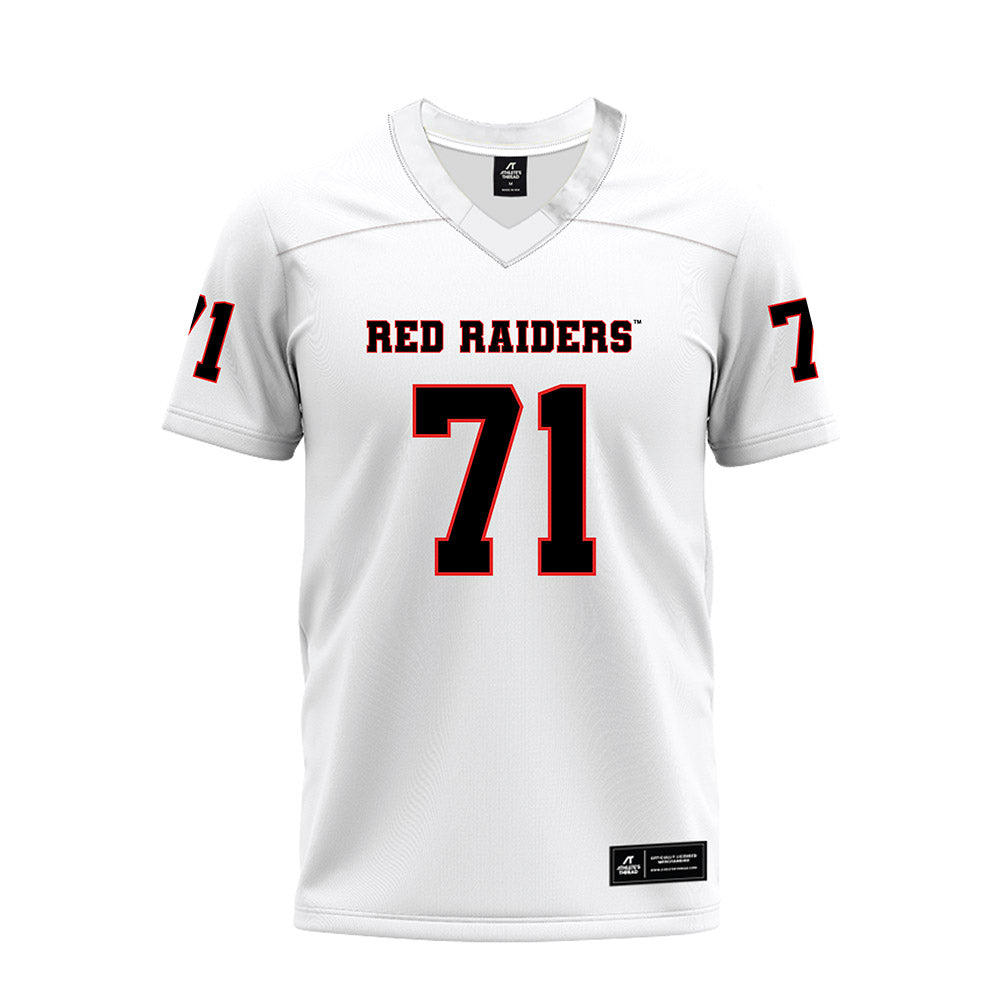 Texas Tech - NCAA Football : Vinny Sciury - White Premium Football Jersey-0
