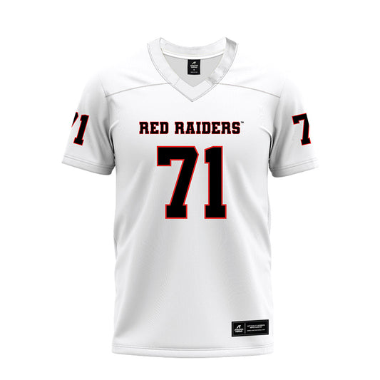 Texas Tech - NCAA Football : Vinny Sciury - White Premium Football Jersey-0
