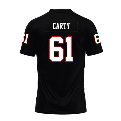Texas Tech - NCAA Football : Connor Carty - Black Premium Football Jersey-1