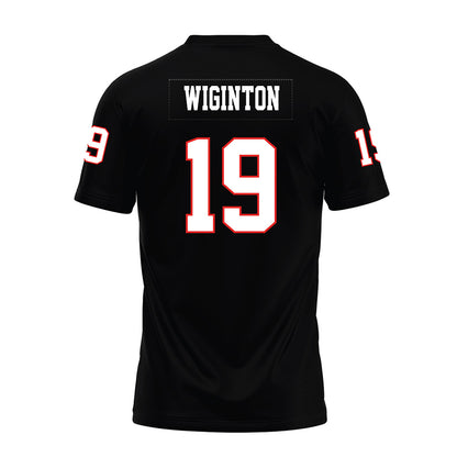 Texas Tech - NCAA Football : Haydon Wiginton - Black Premium Football Jersey-1