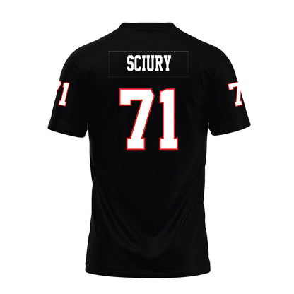 Texas Tech - NCAA Football : Vinny Sciury - Black Premium Football Jersey-1