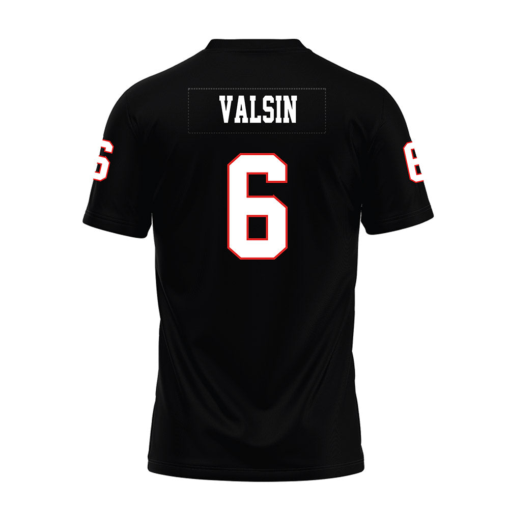 Texas Tech - NCAA Football : Kelby Valsin - Black Premium Football Jersey-1
