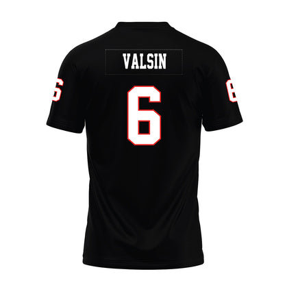 Texas Tech - NCAA Football : Kelby Valsin - Black Premium Football Jersey-1