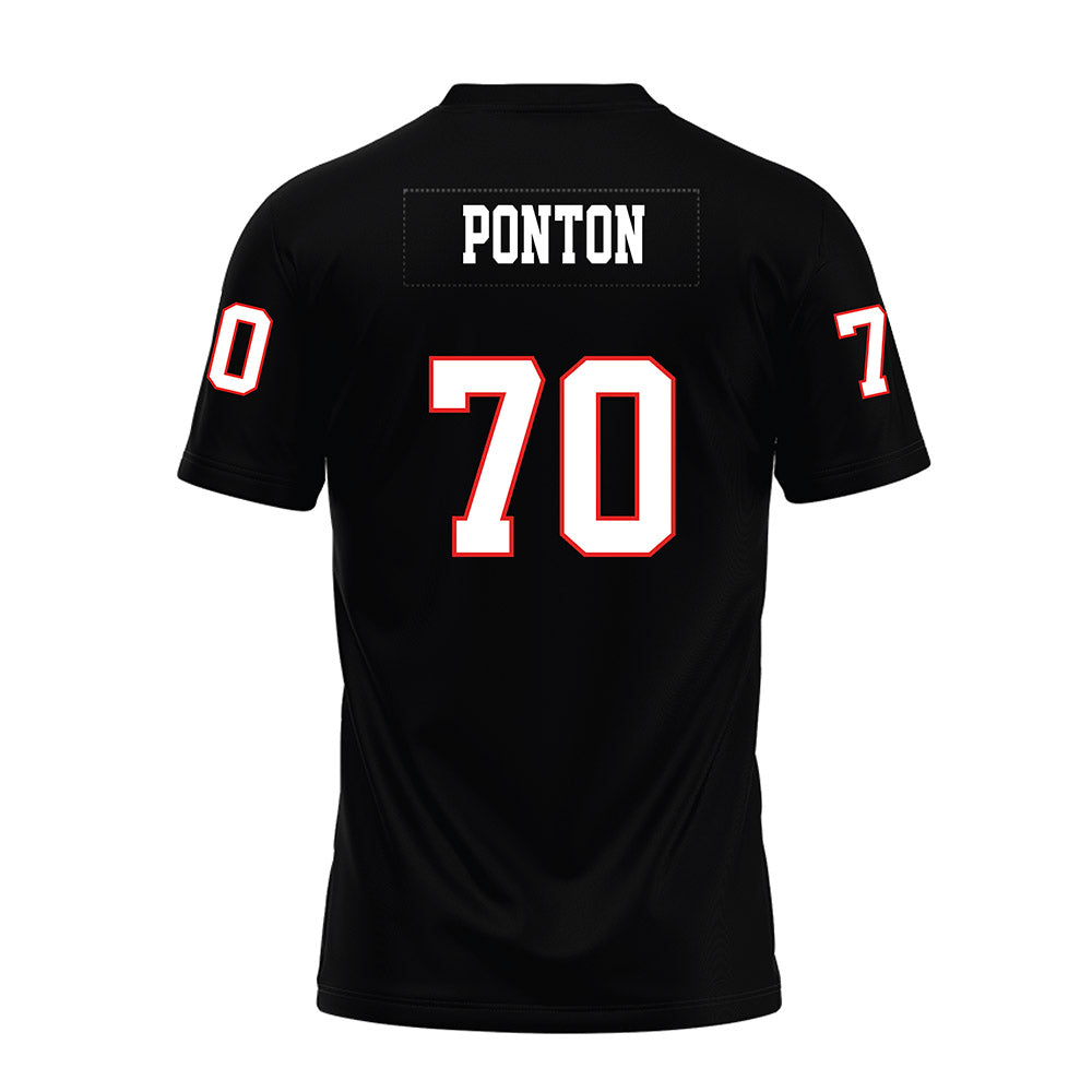 Texas Tech - NCAA Football : Jacob Ponton - Black Premium Football Jersey-1