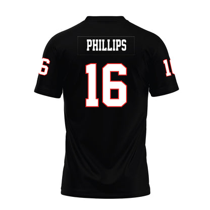 Texas Tech - NCAA Football : Holden Phillips - Black Premium Football Jersey-1