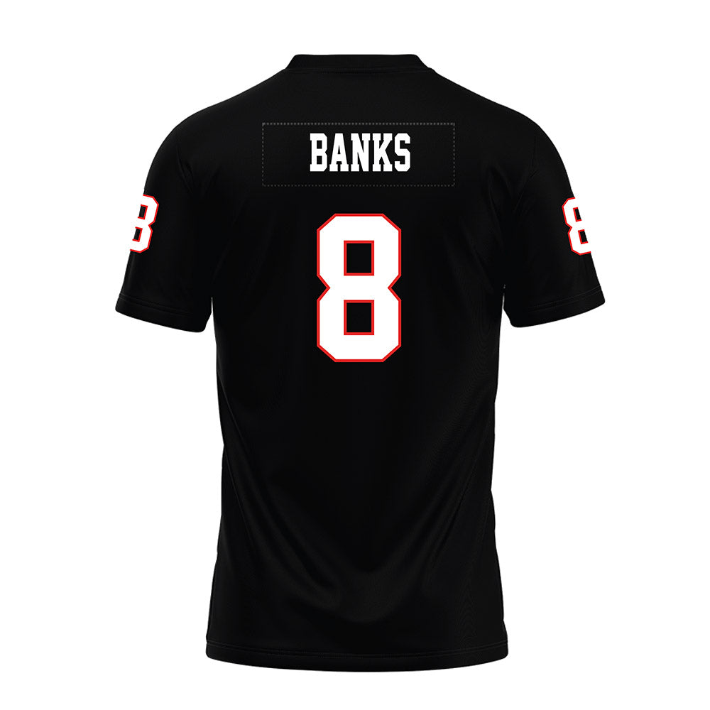 Texas Tech - NCAA Football : E'Maurion Banks - Black Premium Football Jersey-1