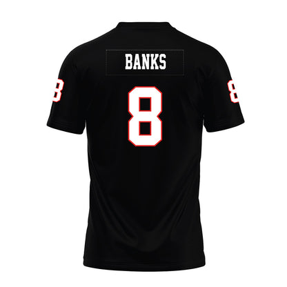 Texas Tech - NCAA Football : E'Maurion Banks - Black Premium Football Jersey-1