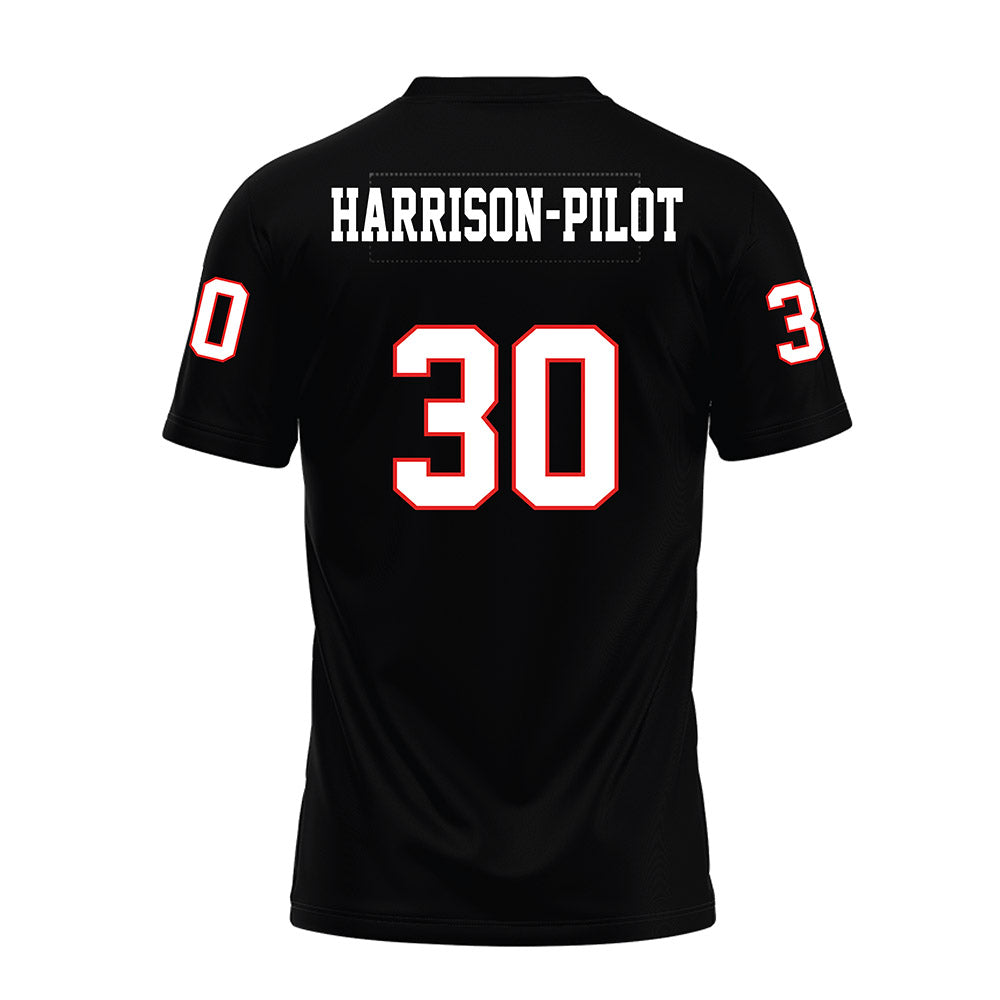 Texas Tech - NCAA Football : Mikal Harrison-Pilot - Black Premium Football Jersey-1