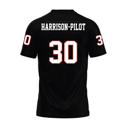 Texas Tech - NCAA Football : Mikal Harrison-Pilot - Black Premium Football Jersey-1