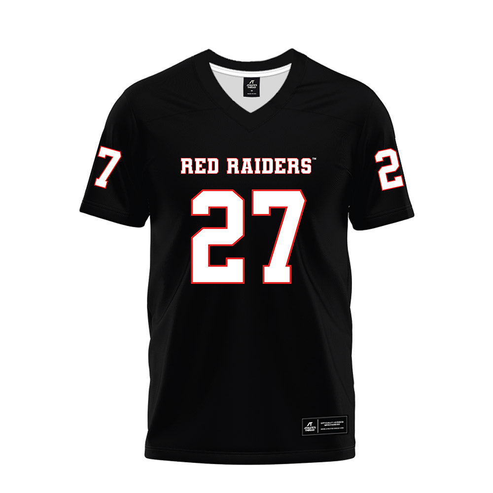 Texas Tech - NCAA Football : Upton Bellenfant - Black Premium Football Jersey-0