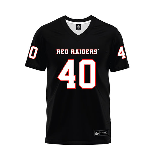 Texas Tech - NCAA Football : Wesley Smith - Black Premium Football Jersey-0