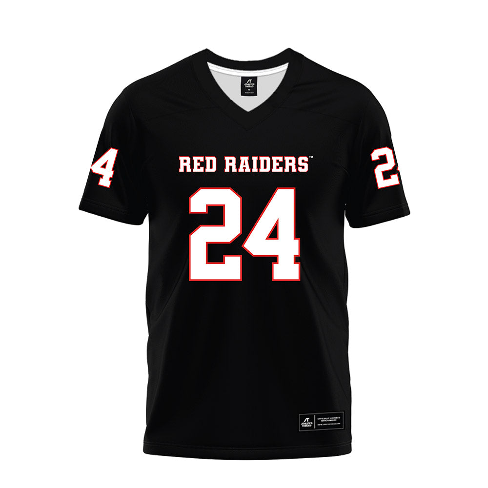 Texas Tech - NCAA Football : Malik Esquerra - Black Premium Football Jersey-0