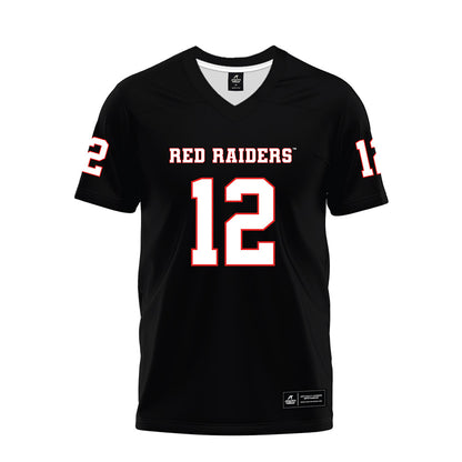 Texas Tech - NCAA Football : Marquez Varice Stevenson - Black Premium Football Jersey-0