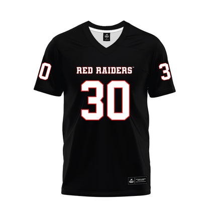 Texas Tech - NCAA Football : Mikal Harrison-Pilot - Black Premium Football Jersey-0