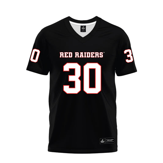 Texas Tech - NCAA Football : Mikal Harrison-Pilot - Black Premium Football Jersey-0