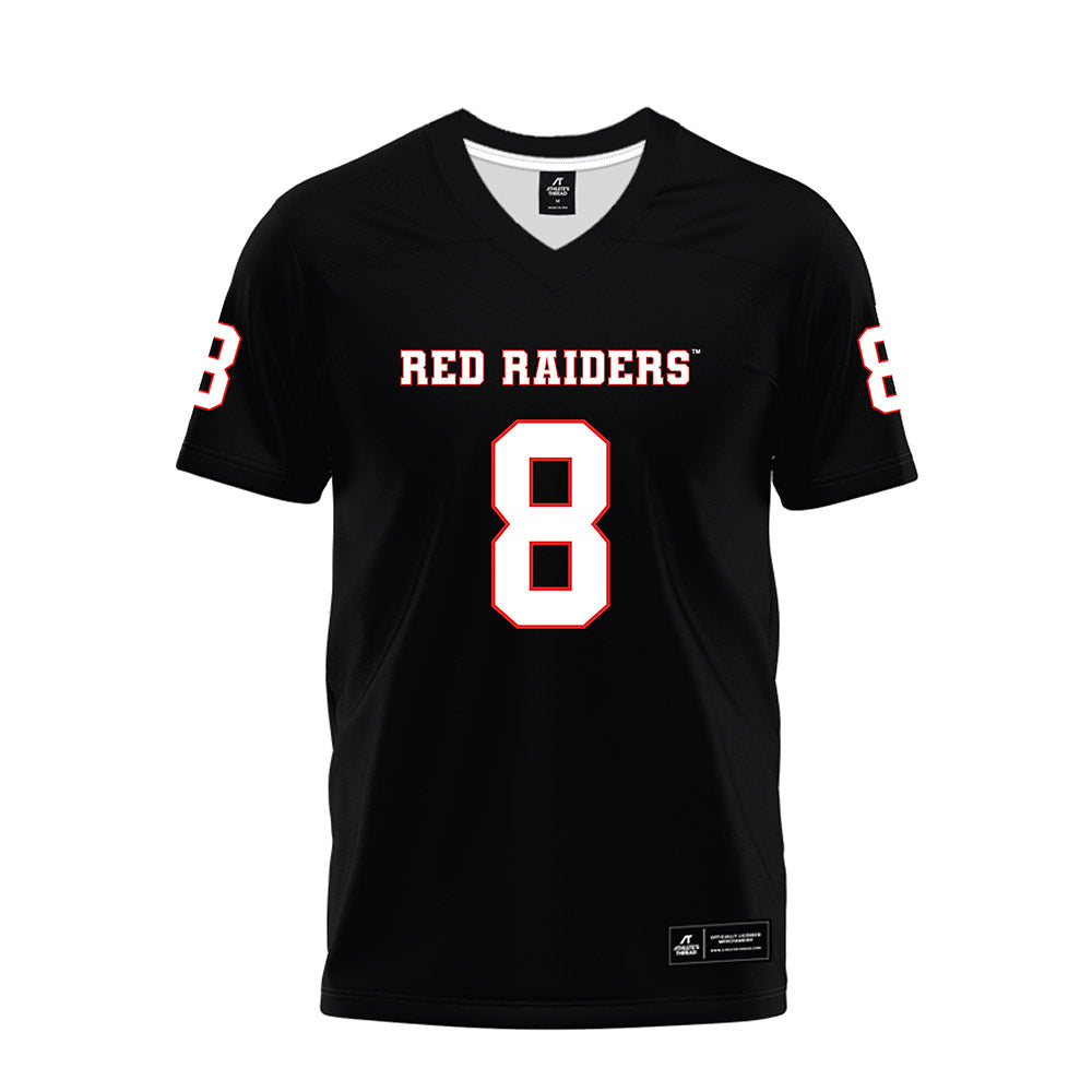 Texas Tech - NCAA Football : E'Maurion Banks - Black Premium Football Jersey-0