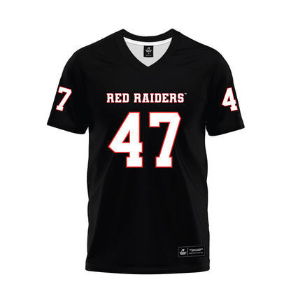 Texas Tech - NCAA Football : Rylan Vagana - Black Premium Football Jersey-0