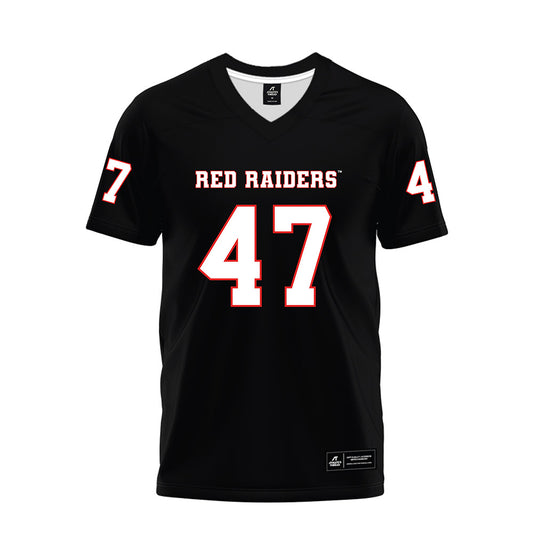 Texas Tech - NCAA Football : Rylan Vagana - Black Premium Football Jersey-0