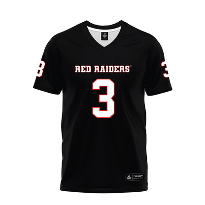 Texas Tech - NCAA Football : Bryce Ramirez - Black Premium Football Jersey-0